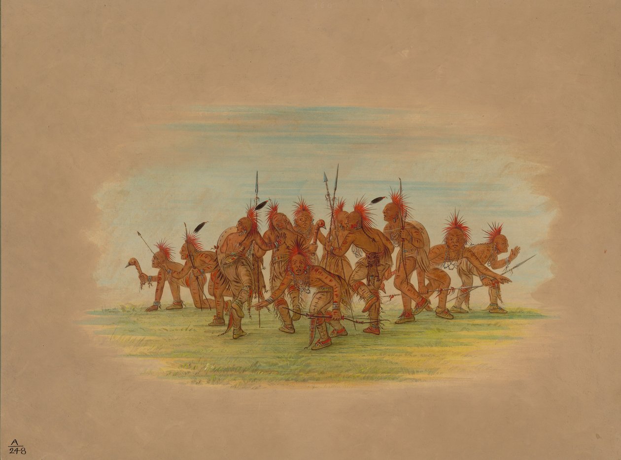 发现之舞--绍基，1861年。 作者 乔治·卡特琳