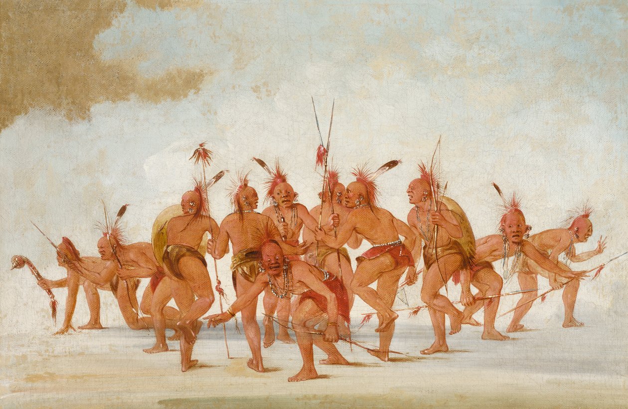 发现舞，萨克和福克斯，1835-1837。 作者 乔治·卡特琳