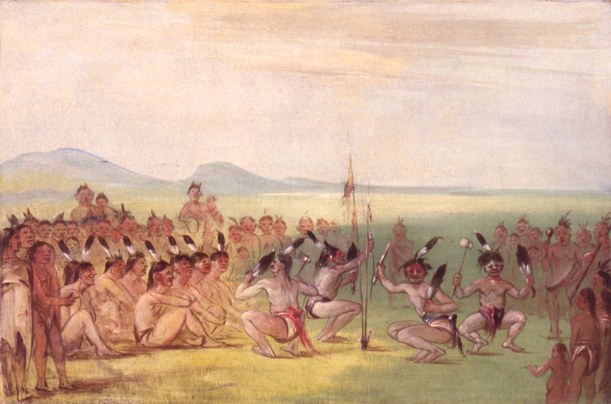 鹰舞，乔克托人，1835-1837。 作者 乔治·卡特琳