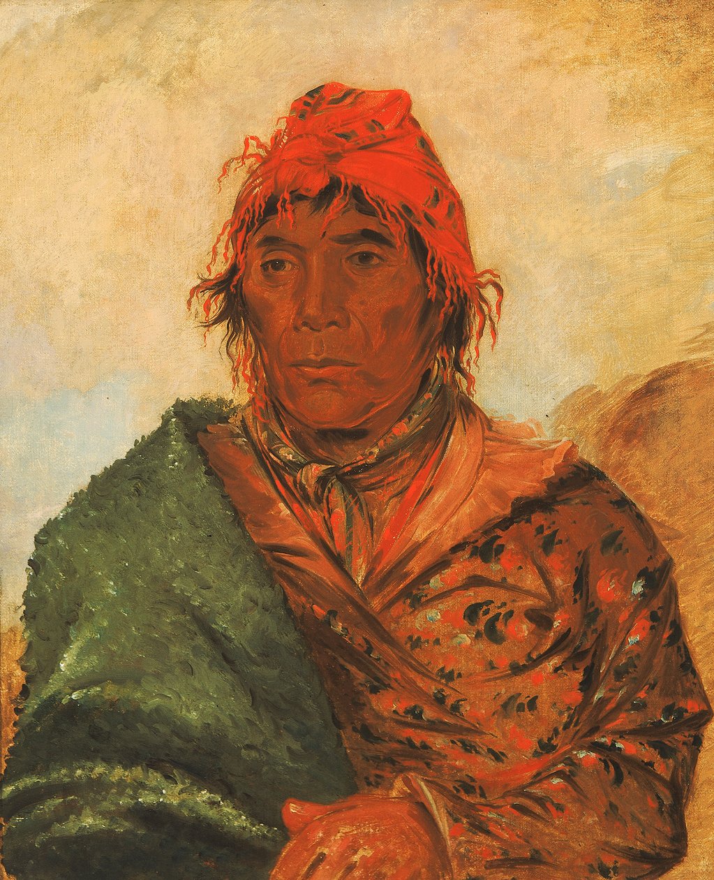 Ee-mat-lá-，菲利普国王，第二酋长，1838年。 作者 乔治·卡特琳