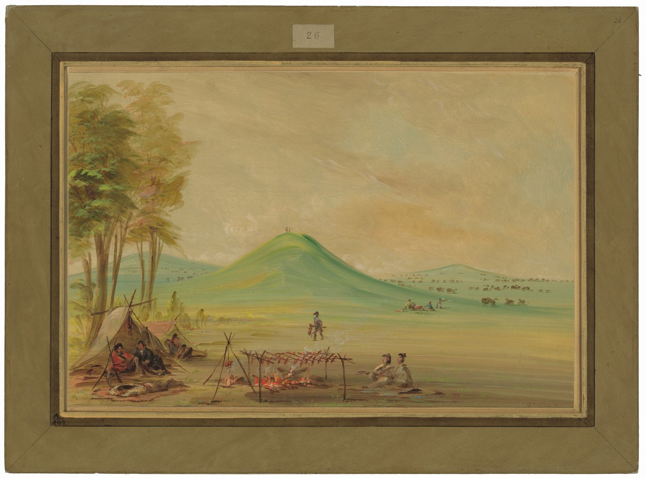 驻扎在德克萨斯大草原上的远征队。1686年4月 作者 乔治·卡特琳
