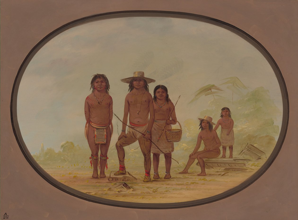 五个玛雅印第安人，18551869。 作者 乔治·卡特琳