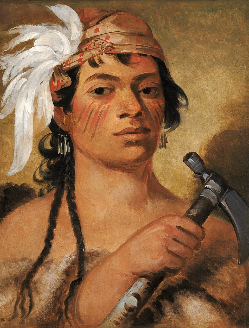 好猎人，一个战士，1831年。 作者 乔治·卡特琳