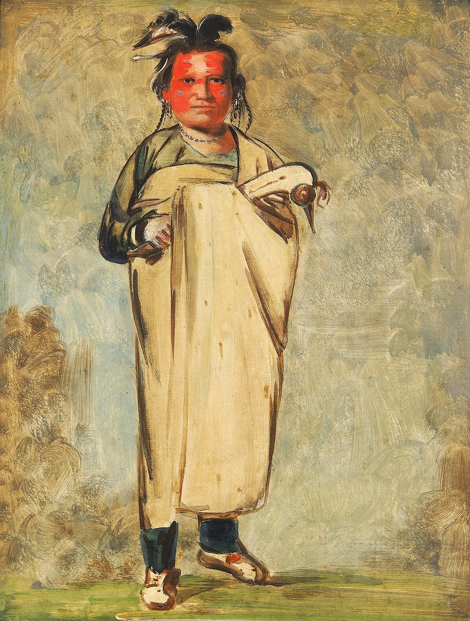 Káw-kaw-ne-chóo-a, 勇士 作者 乔治·卡特琳