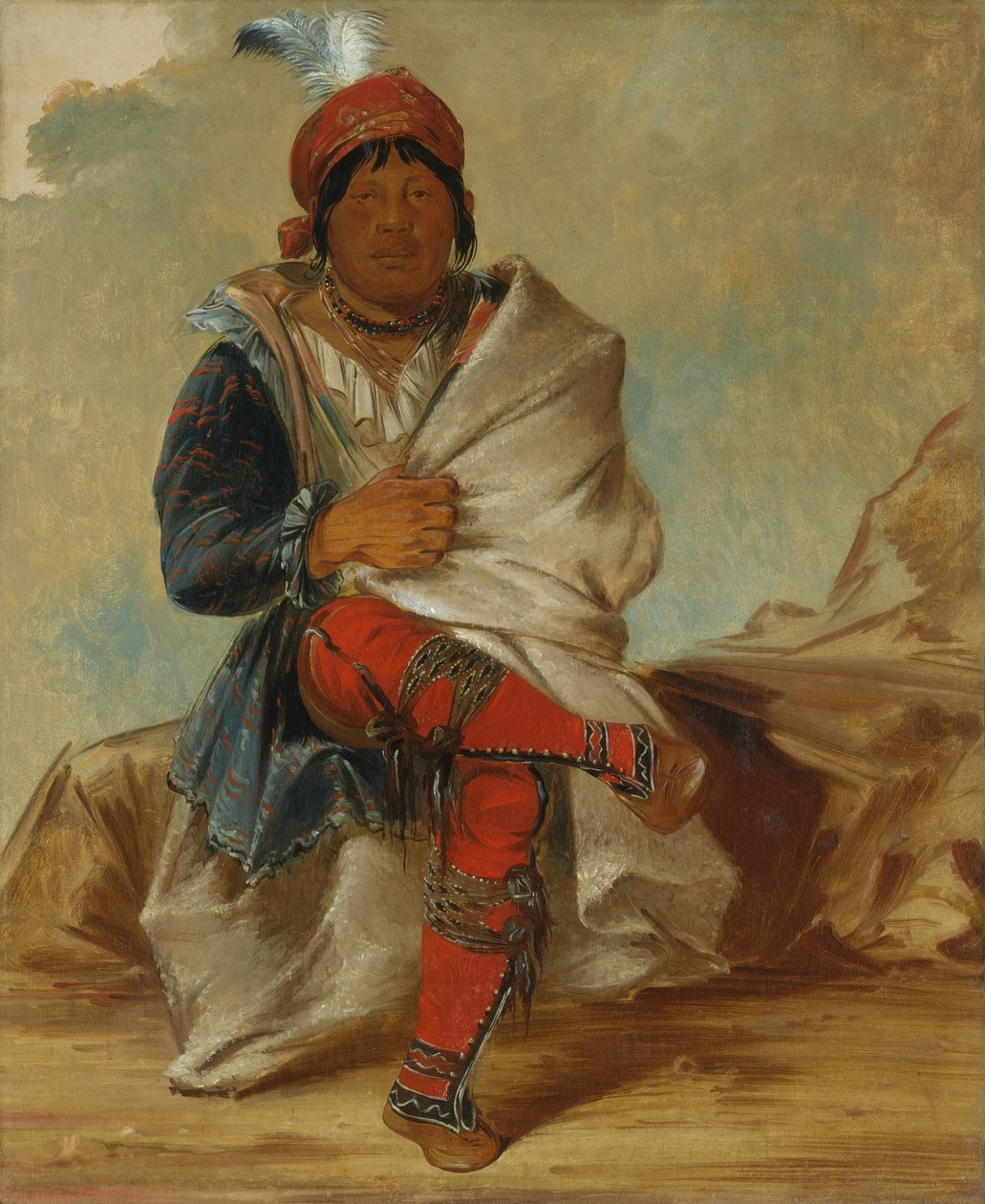 Mick-e-no-páh，部落酋长，1838年。 作者 乔治·卡特琳