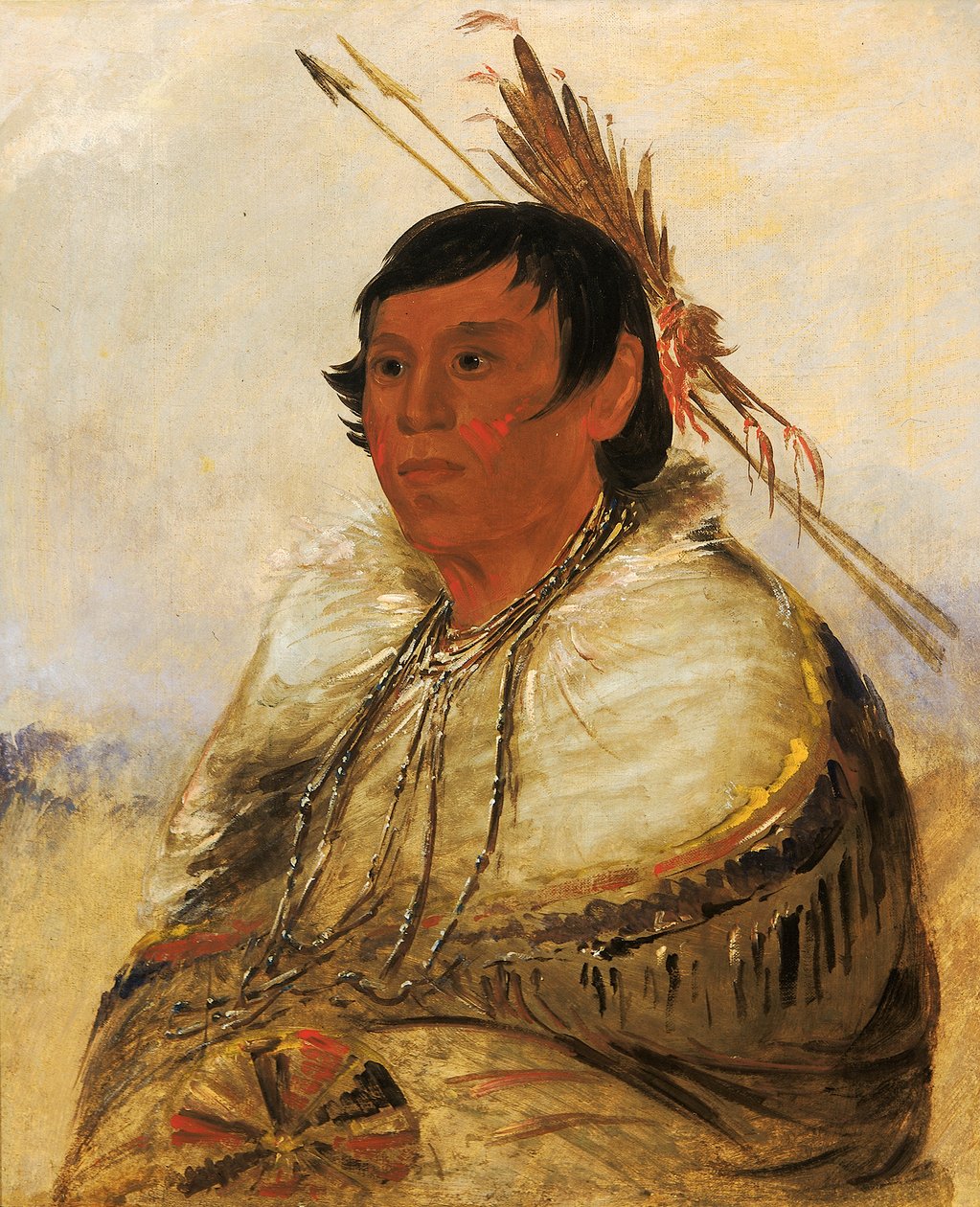 Ni-a-có-mo, Fix With the Foot, a Brave, 1830. 作者 乔治·卡特琳