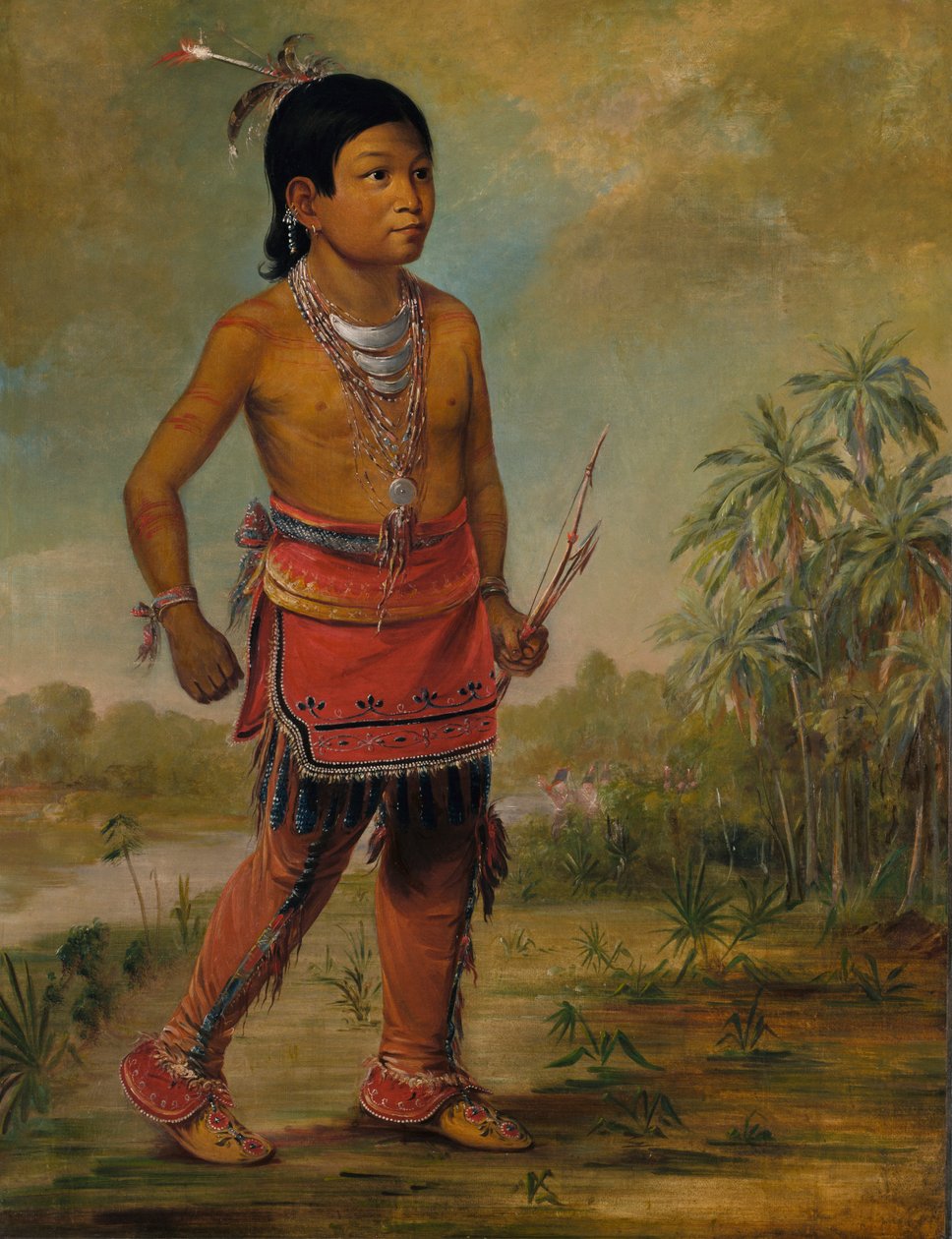 奥西奥拉-尼克-诺-奇，一个男孩，1840年。 作者 乔治·卡特琳