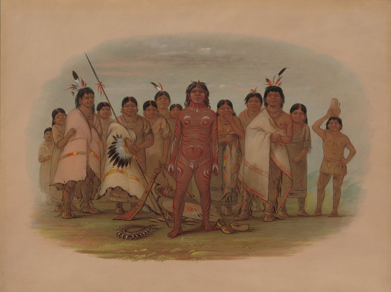画我--阿帕奇，18551869。 作者 乔治·卡特琳