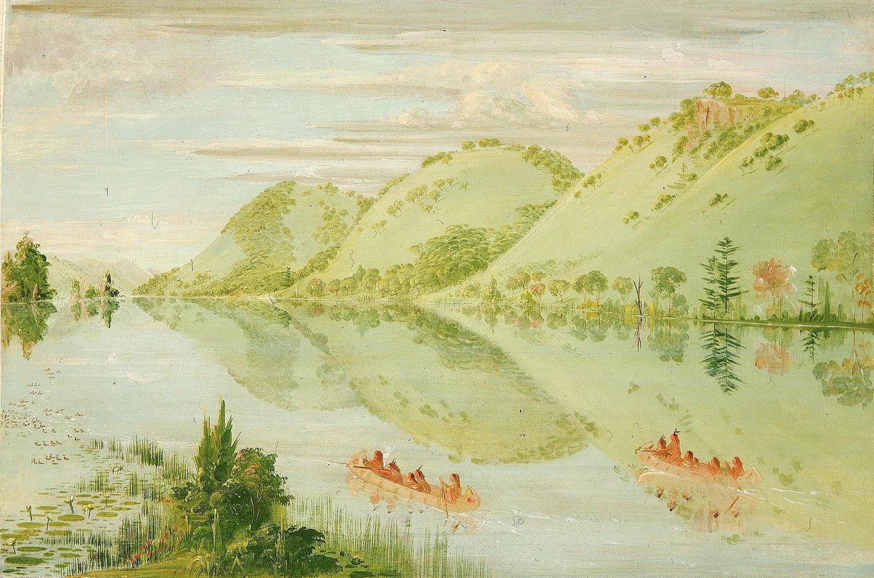 Prairie du Chien 上风景如画的悬崖 作者 乔治·卡特琳