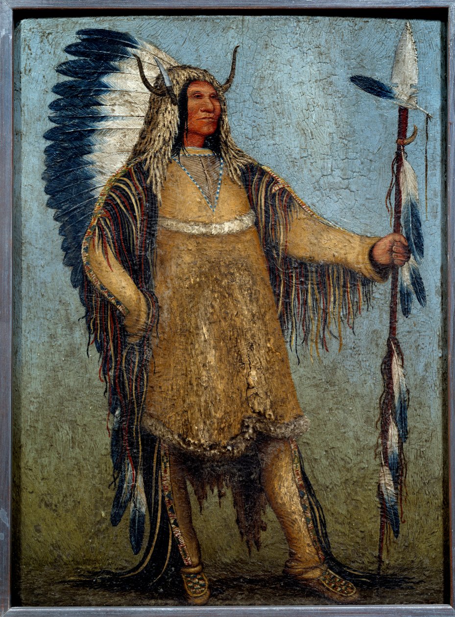 George Catlin (1794-1872) 身着派对服装的独立厨师全身画像 作者 乔治·卡特琳