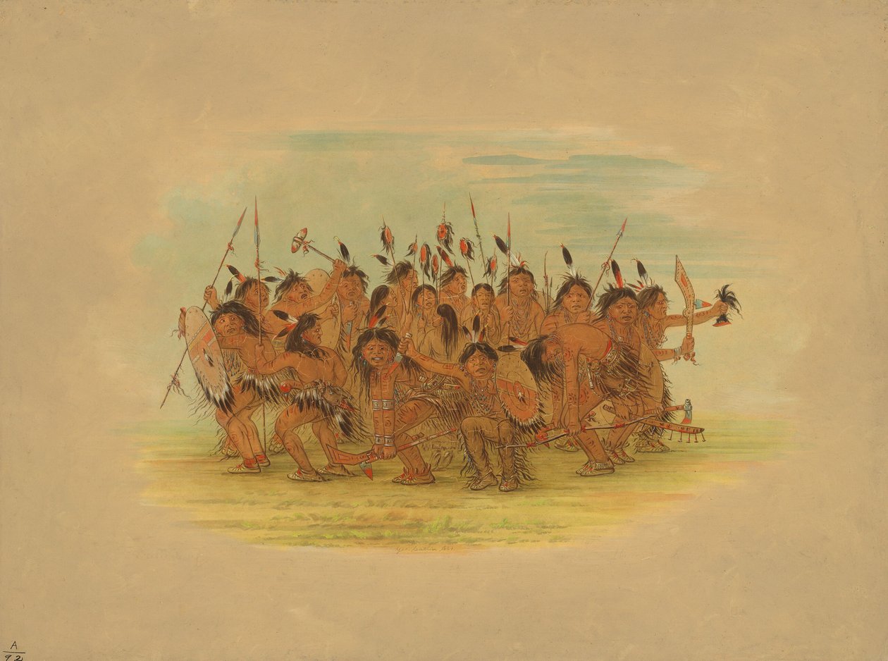 头皮舞--苏族，1861年。 作者 乔治·卡特琳