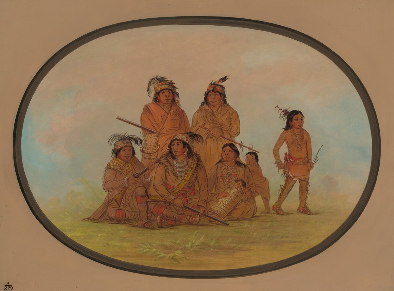 塞米诺利印第安人，在穆尔特里堡的囚犯，18611869年。 作者 乔治·卡特琳
