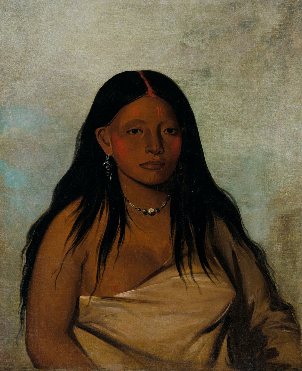 Shé-de-ah, Wild Sage, 一个威奇塔女人，1834年。 作者 乔治·卡特琳