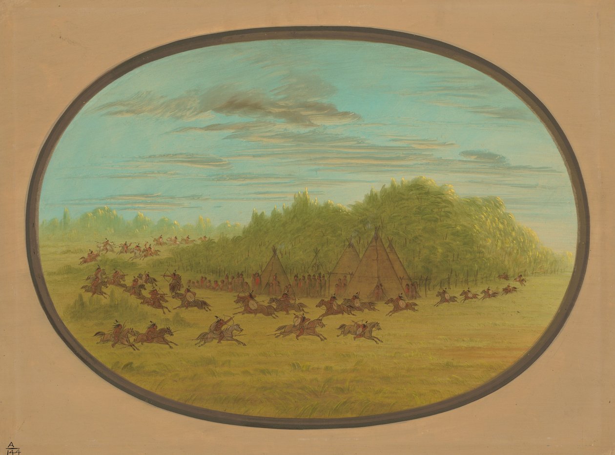 卡曼奇人的虚假战斗，1861-869年。 作者 乔治·卡特琳