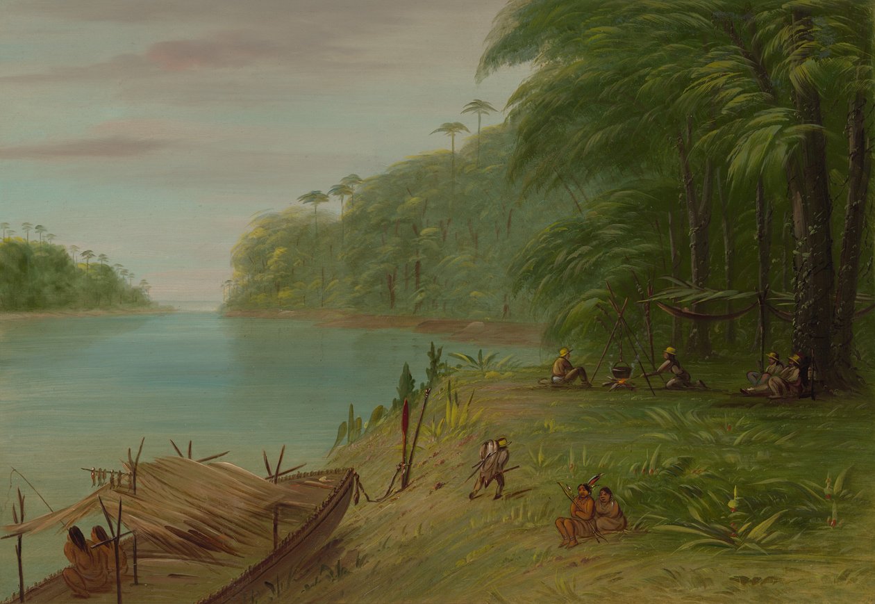 埃塞奎博河岸，1854-1869。 作者 乔治·卡特琳