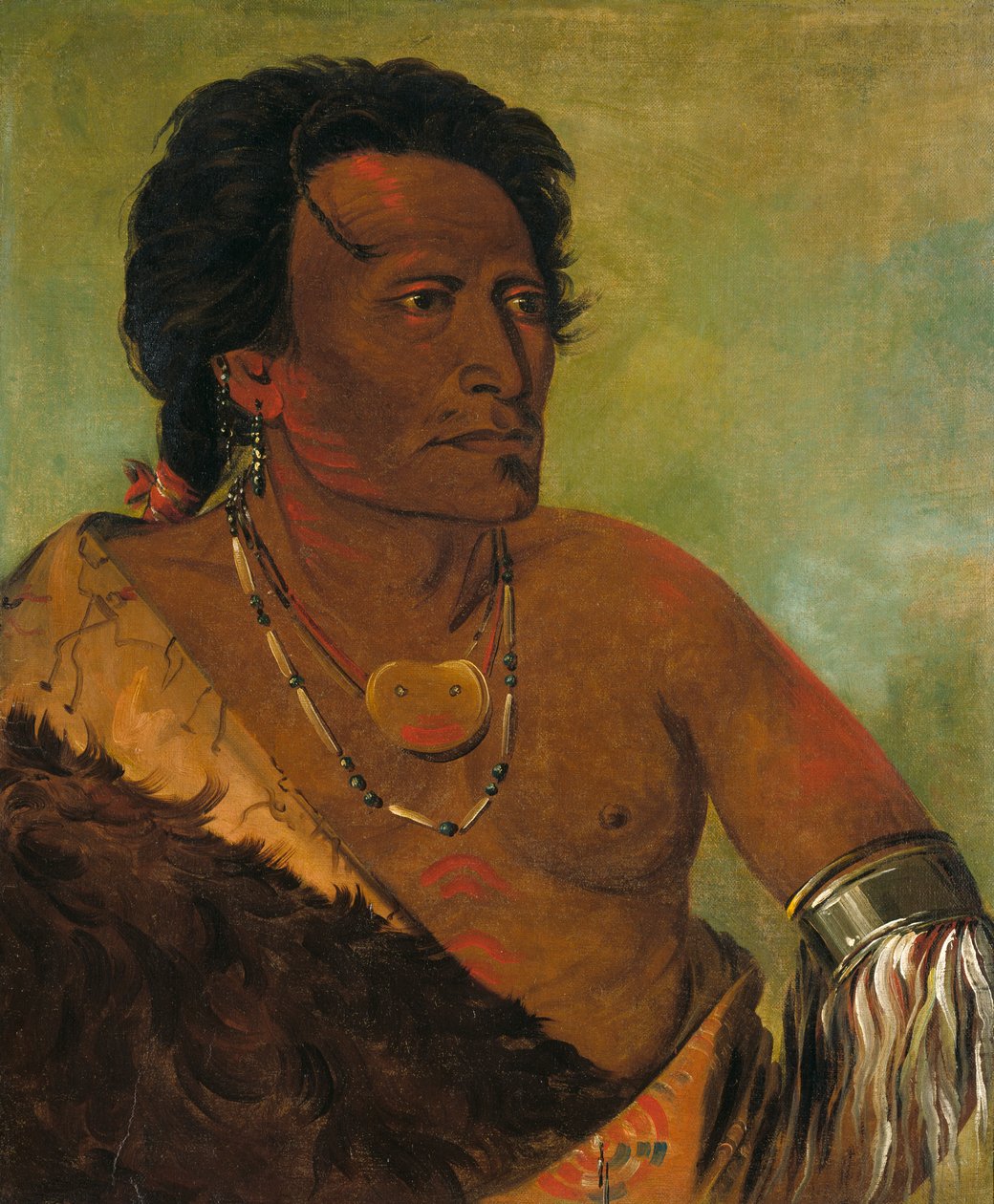 Sky-se-ró-ka，部落的第二任酋长，1834年。 作者 乔治·卡特琳
