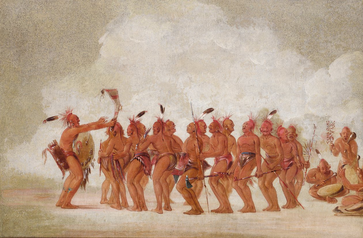 奴隶舞，萨克和福克斯，1835-1837。 作者 乔治·卡特琳