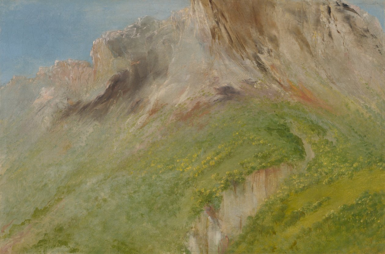 Ta-wa-que-nah，即落基山，靠近科曼奇村，1834-1835。 作者 乔治·卡特琳