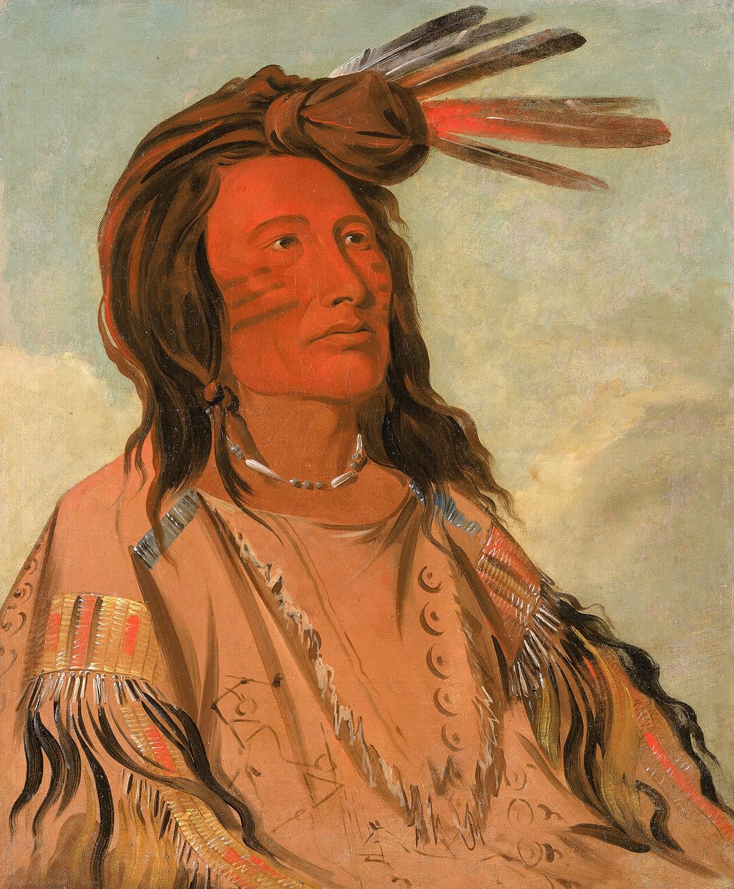 Tchán-dee, Tobacco，奥格拉拉酋长，1832年。 作者 乔治·卡特琳