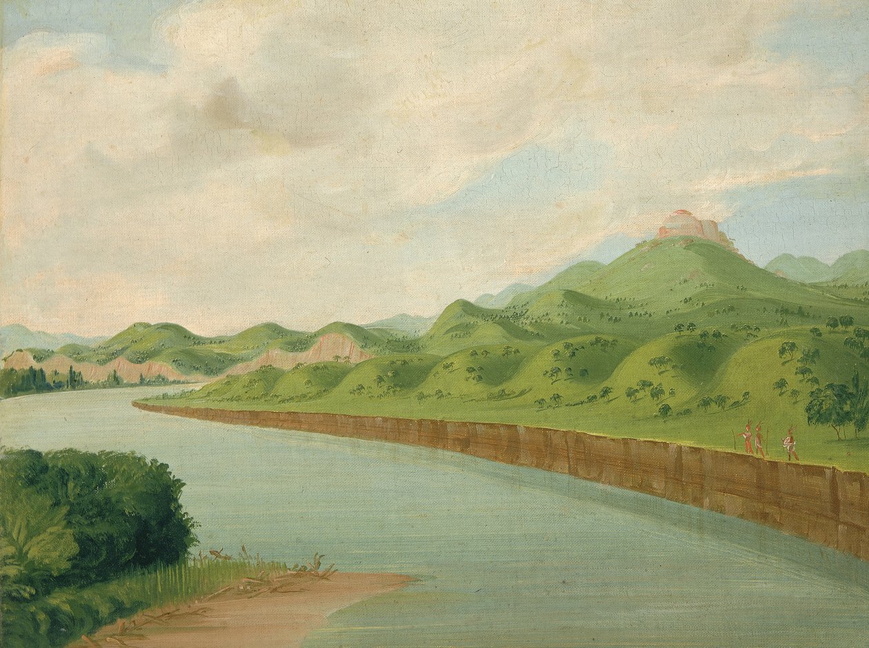 塔，在圣路易斯上空1100英里处，1832年。 作者 乔治·卡特琳