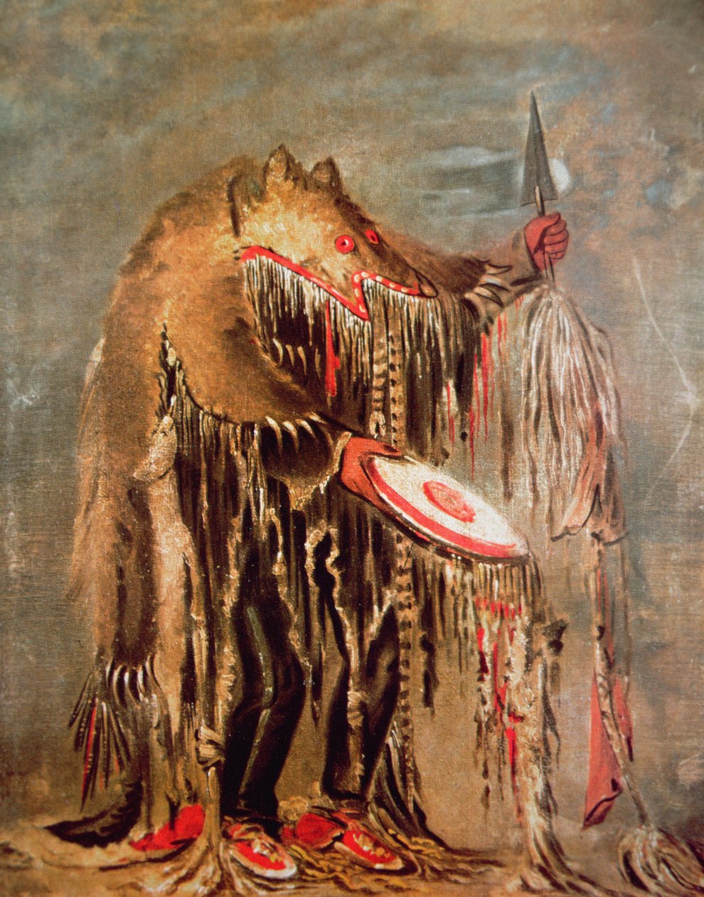 白水牛》，约1840年（布面油画 作者 乔治·卡特琳