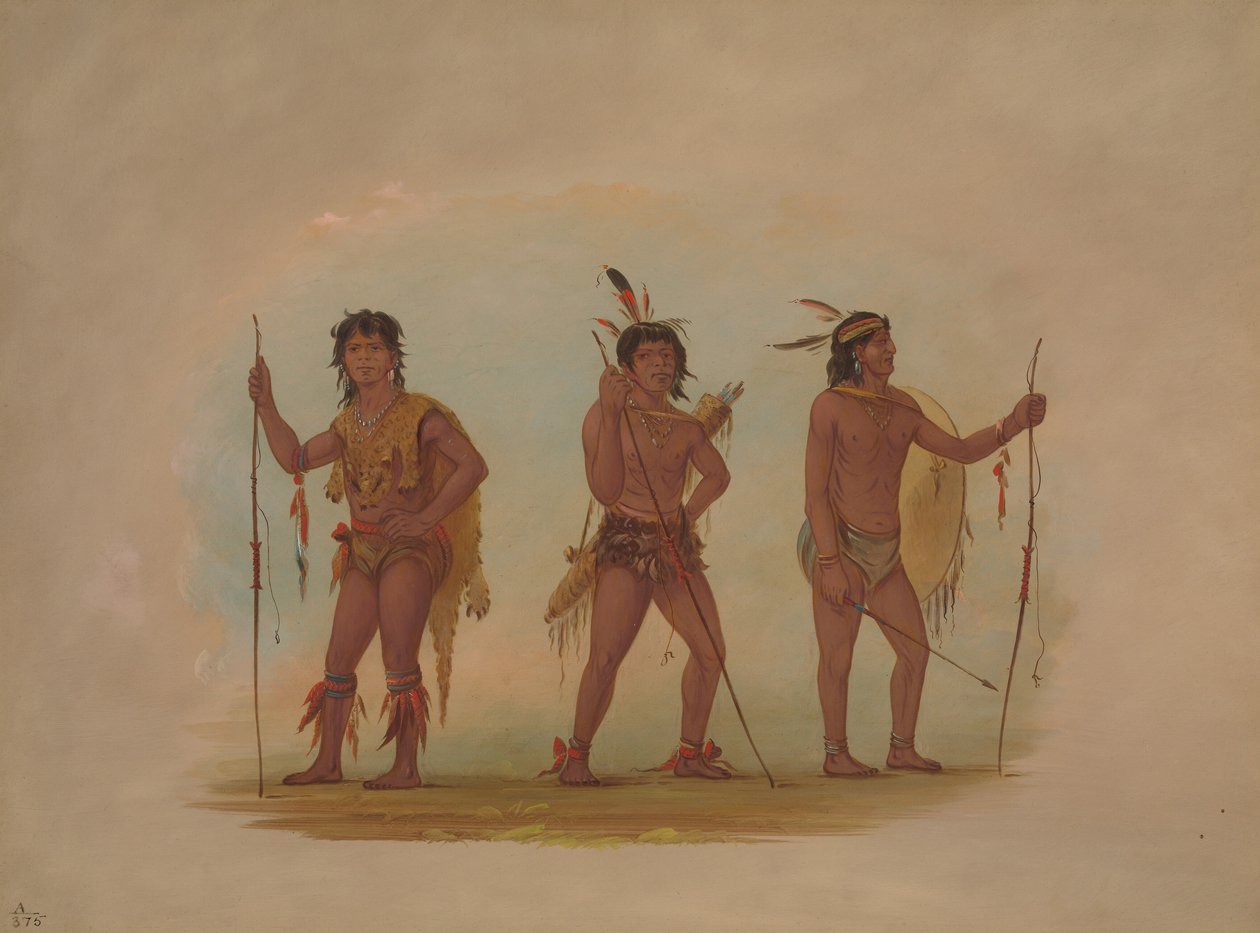 三个查伊玛斯人，1854-1869。 作者 乔治·卡特琳