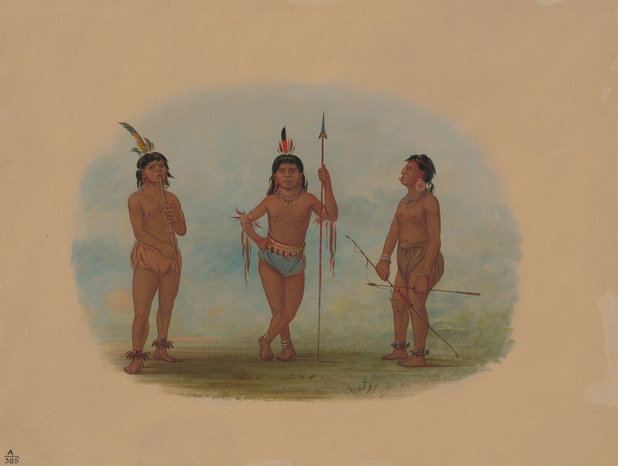 三个年轻的托博斯人，1854年至1869年。 作者 乔治·卡特琳