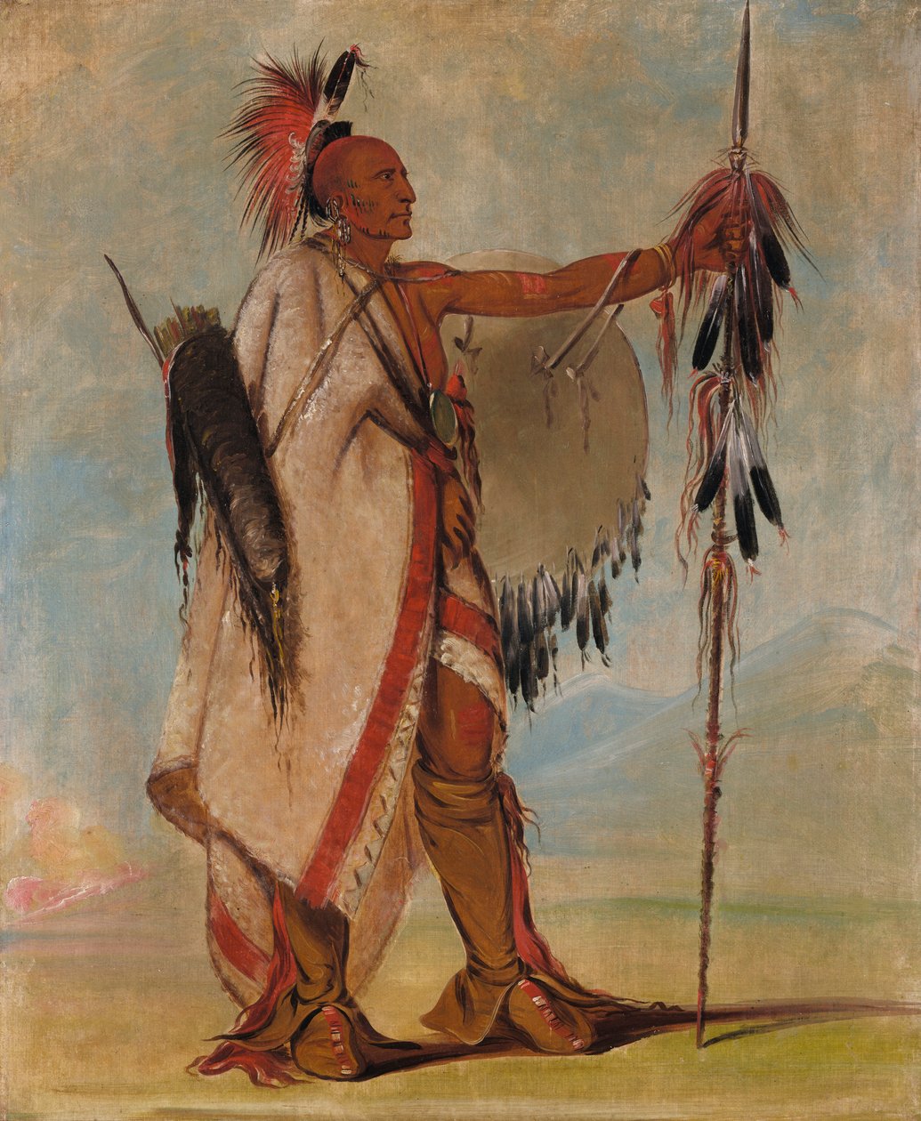 Tál-lee，一个杰出的战士，1834年。 作者 乔治·卡特琳