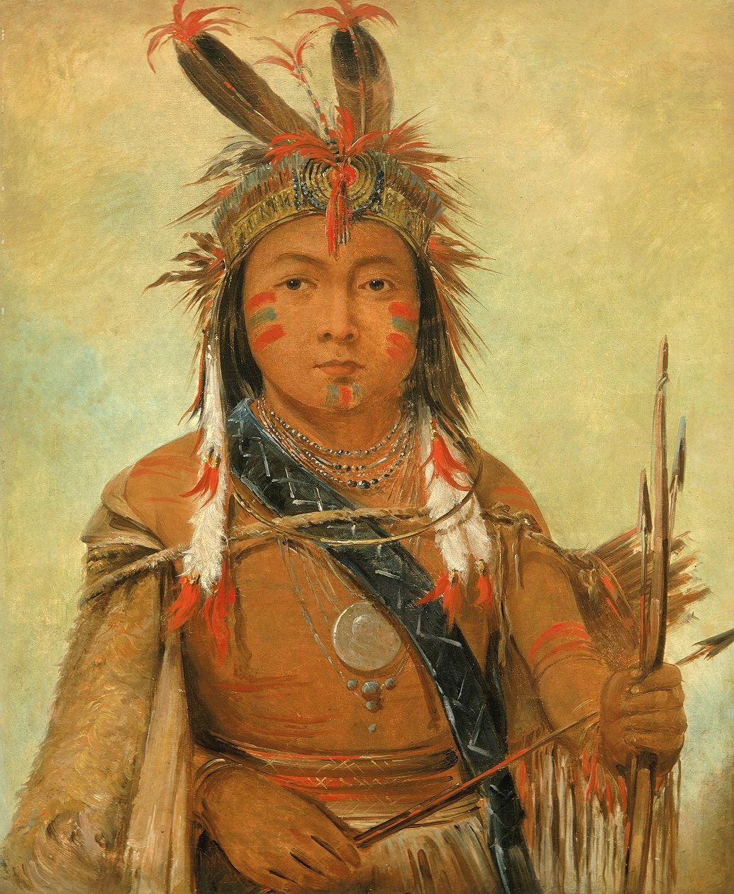 Ud-je-jock, Pelican, a Boy, 1845. 作者 乔治·卡特琳