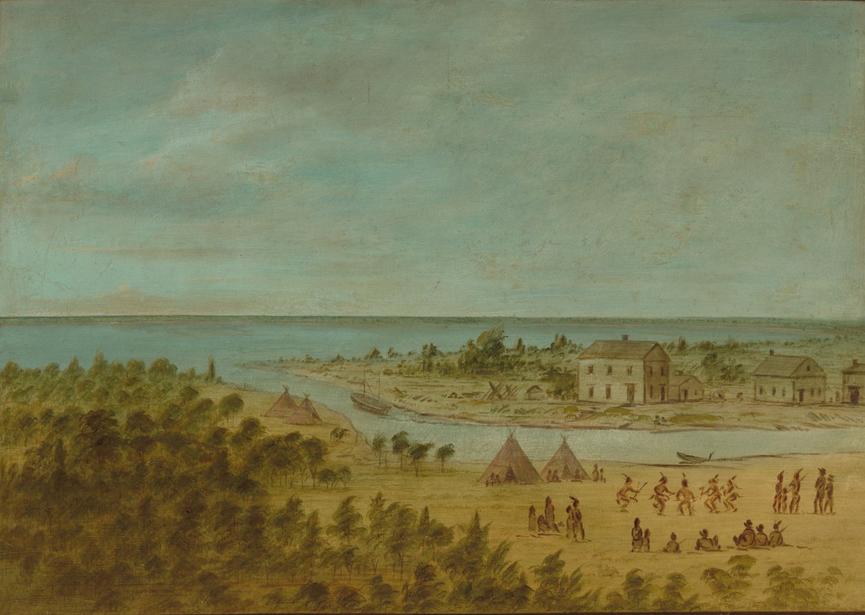 1837年的芝加哥景色，1861年至1869年。 作者 乔治·卡特琳