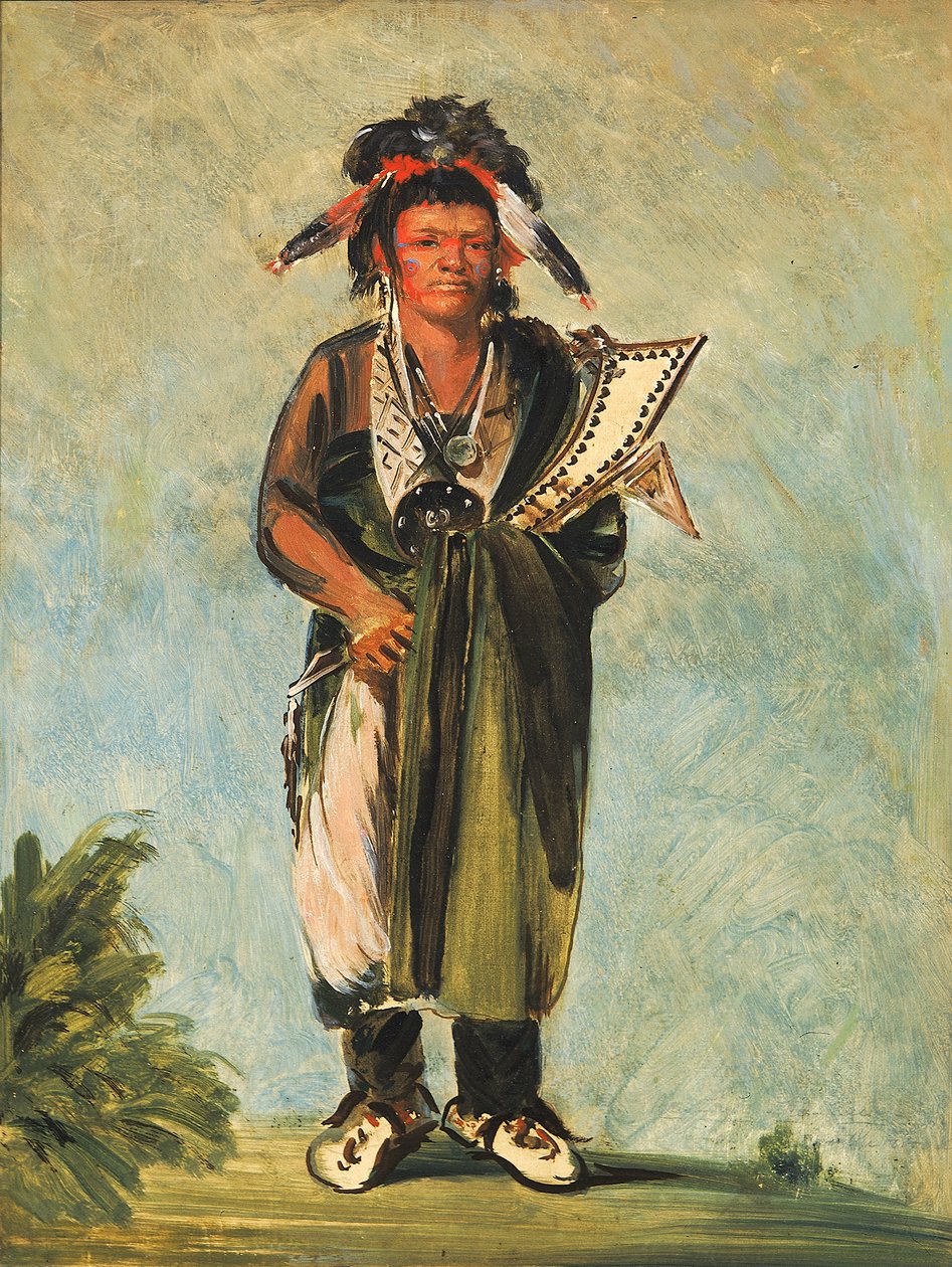 Wah-kón-ze-kaw，《蛇》，1828年。 作者 乔治·卡特琳