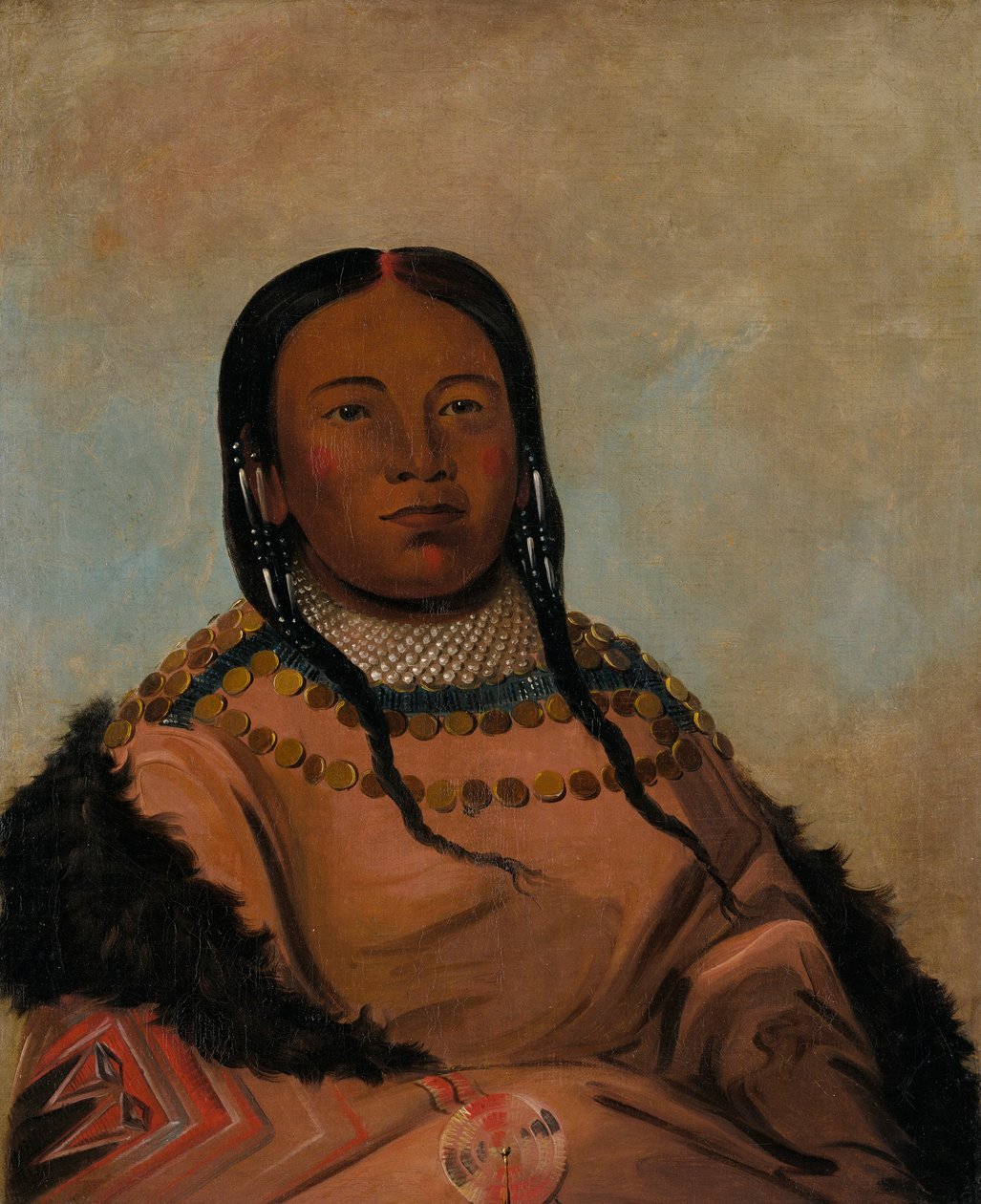 Wi-lóoh-tah-eeh-tcháh-ta-máh-nee，行进中的红色事物，黑岩的女儿 作者 乔治·卡特琳