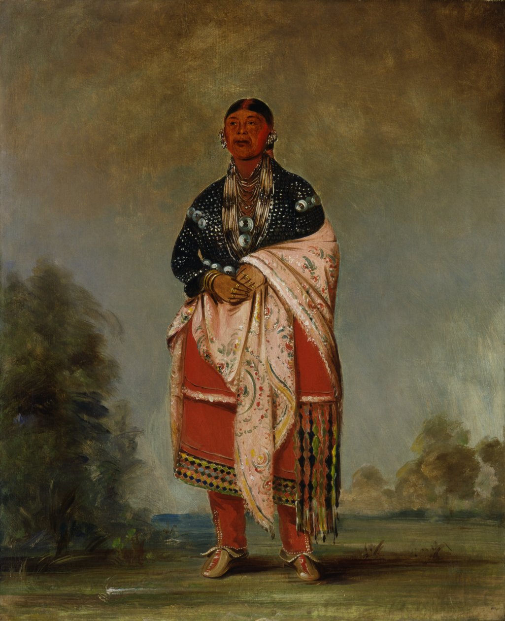 奇奥库克的妻子，1835年。 作者 乔治·卡特琳
