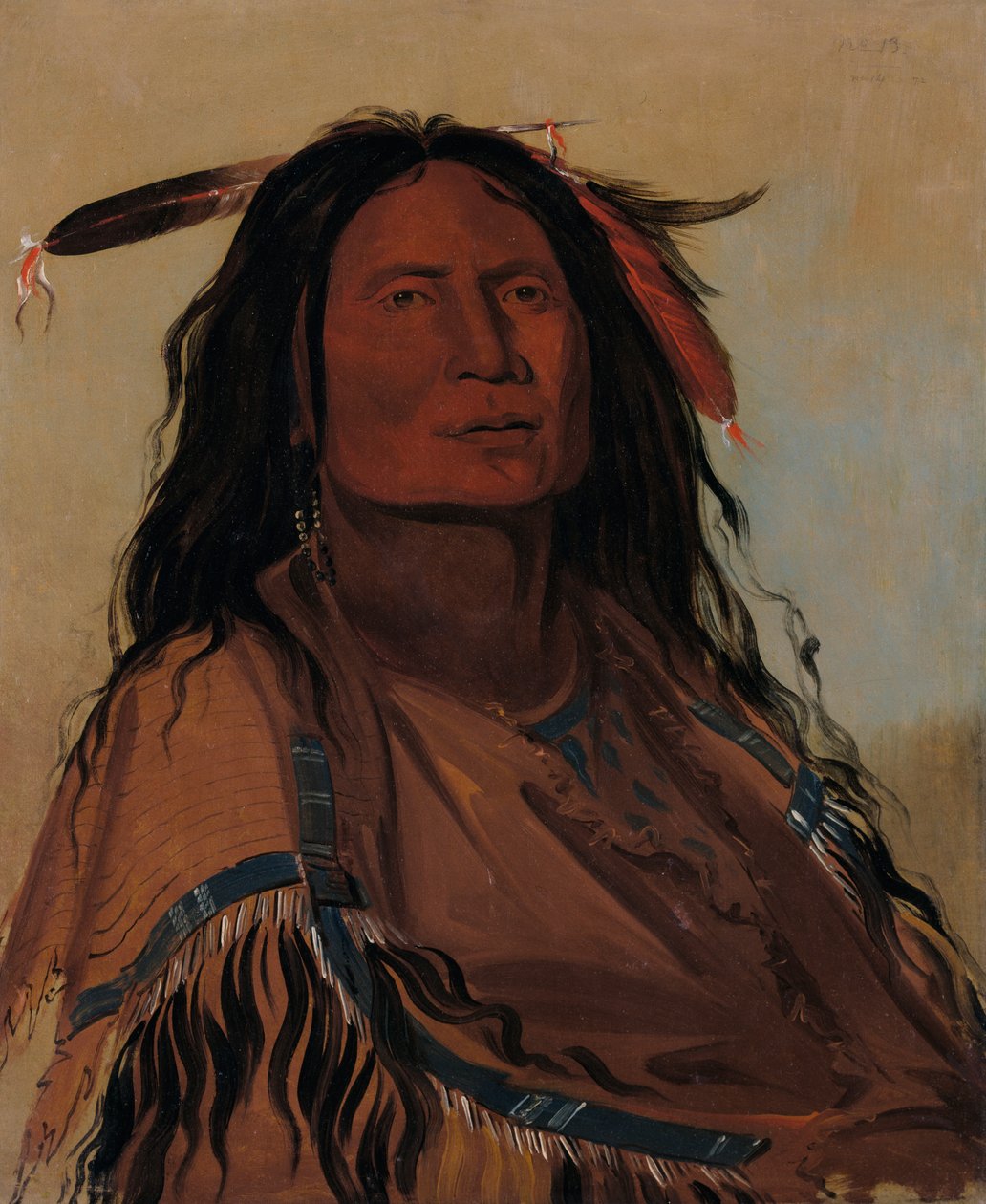 Wúk-mi-ser，玉米，一个Miniconjou战士，1832年。 作者 乔治·卡特琳