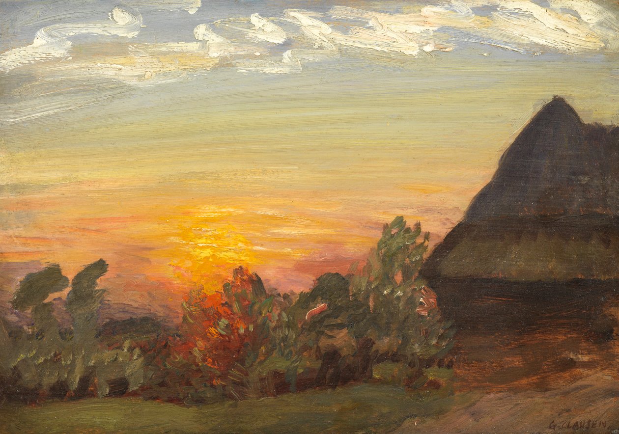 Duton Hill Sunset，1938 作者 乔治·克劳森