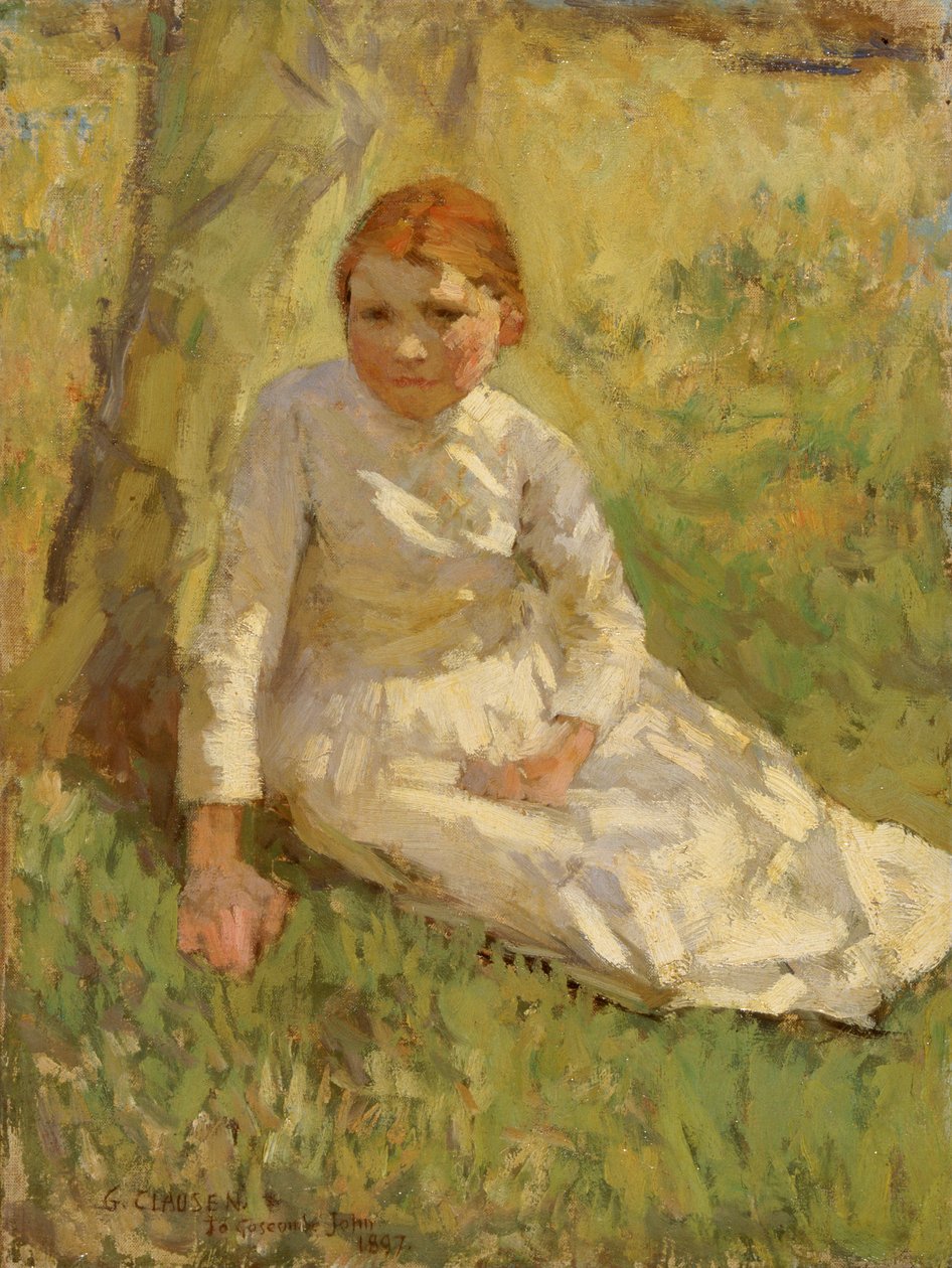 田野里的女孩，1897年。 作者 乔治·克劳森