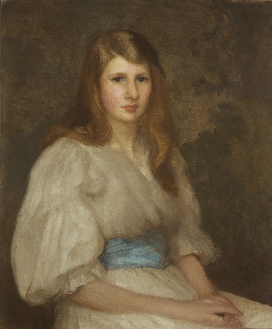 玛格丽特·希尔顿·史密斯 (Margaret Hilton Smith) 的肖像，15 岁 作者 乔治·克劳森