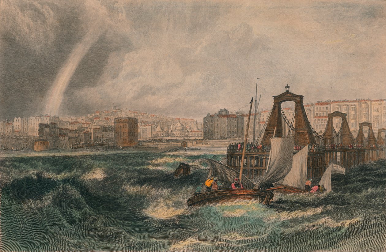 苏塞克斯（Sussex）布莱顿港（Brighthelmston），1825年。 作者 乔治·库克