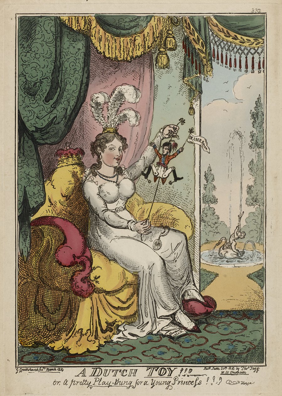 A Dutch Toy!!! or, A Pretty Play-thing for a Young Princess!!! Huzza, March 1814, published June 20 作者 乔治·克鲁克申克