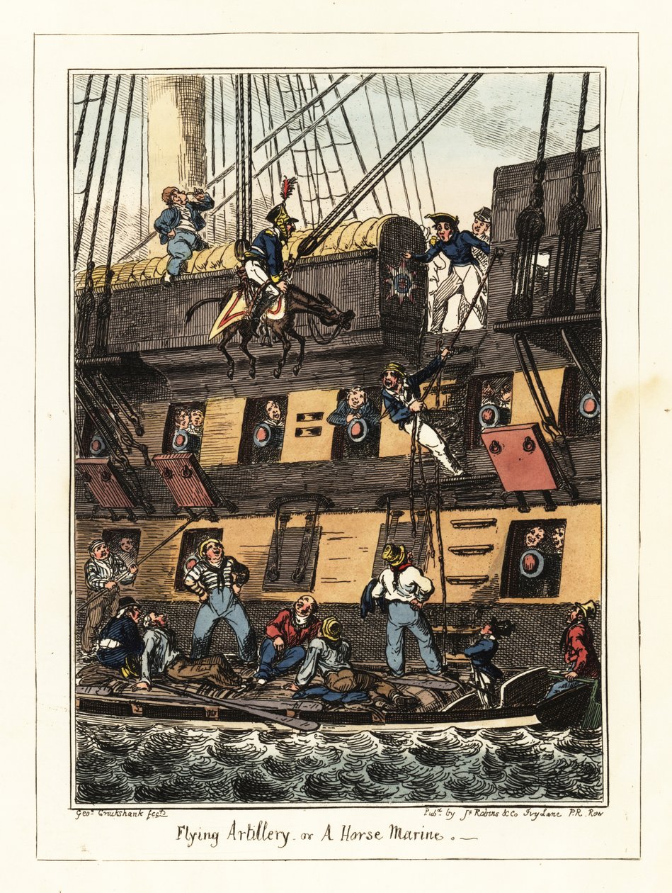 A militia dragoon punished in Santiago, Cape Verde,1828 (lithograph) 作者 乔治·克鲁克申克