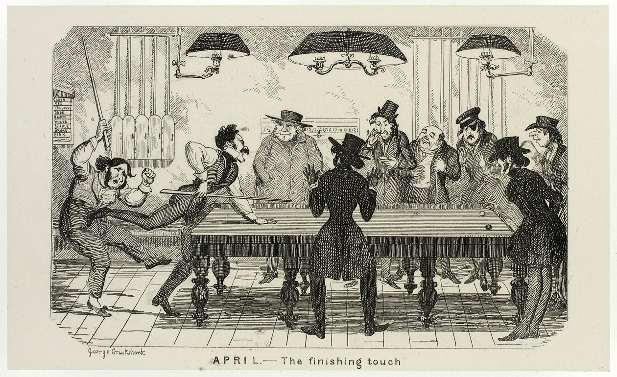 四月 - 从乔治-克鲁克申克（George Cruikshank）的钢铁蚀刻版画到《漫画年鉴》的点睛之笔：1835-1853 作者 乔治·克鲁克申克