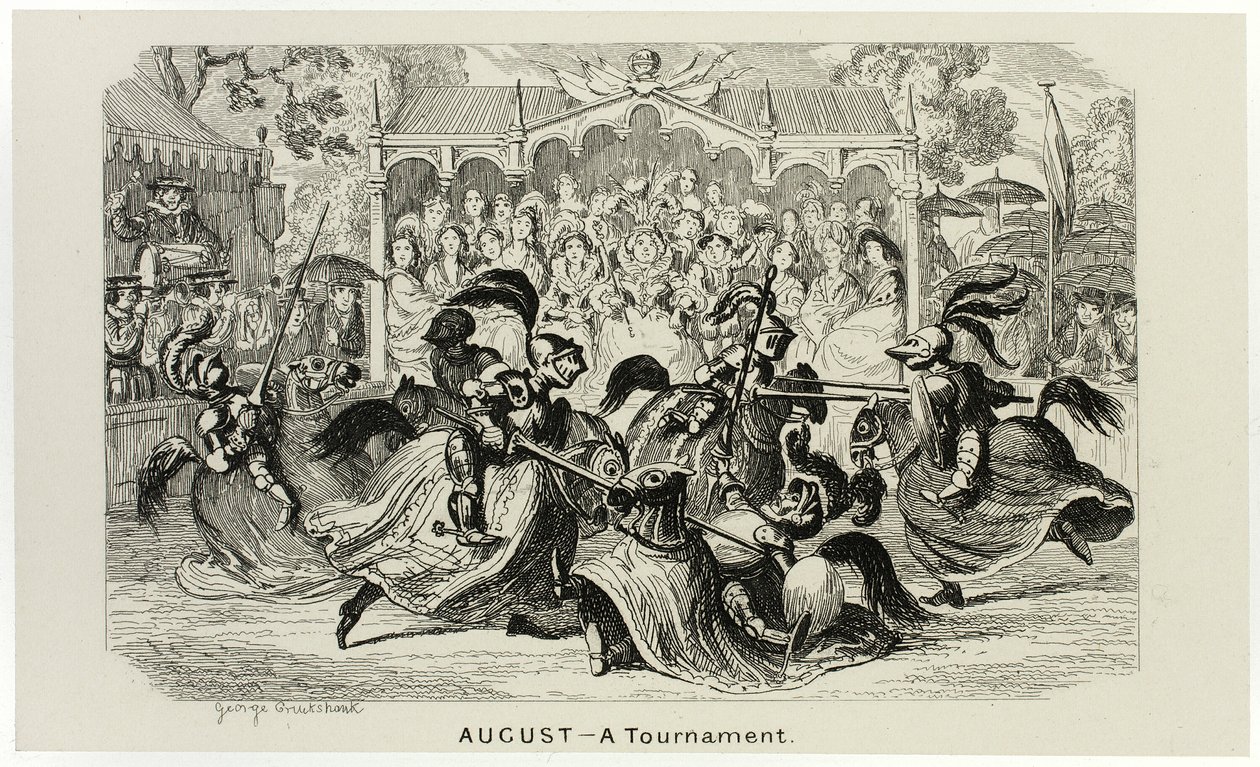 八月 - 从乔治-克鲁克申克（George Cruikshank）的钢铁蚀刻版画到《漫画年鉴》的锦标赛：1835-1853 作者 乔治·克鲁克申克