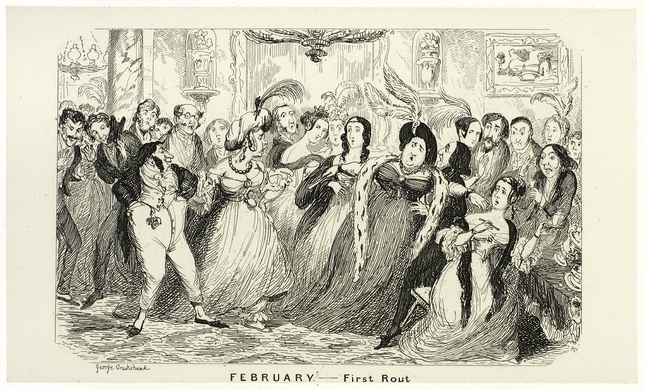 二月 - George Cruikshank 的钢版画首次进入《漫画年鉴》：1835-1853 作者 乔治·克鲁克申克