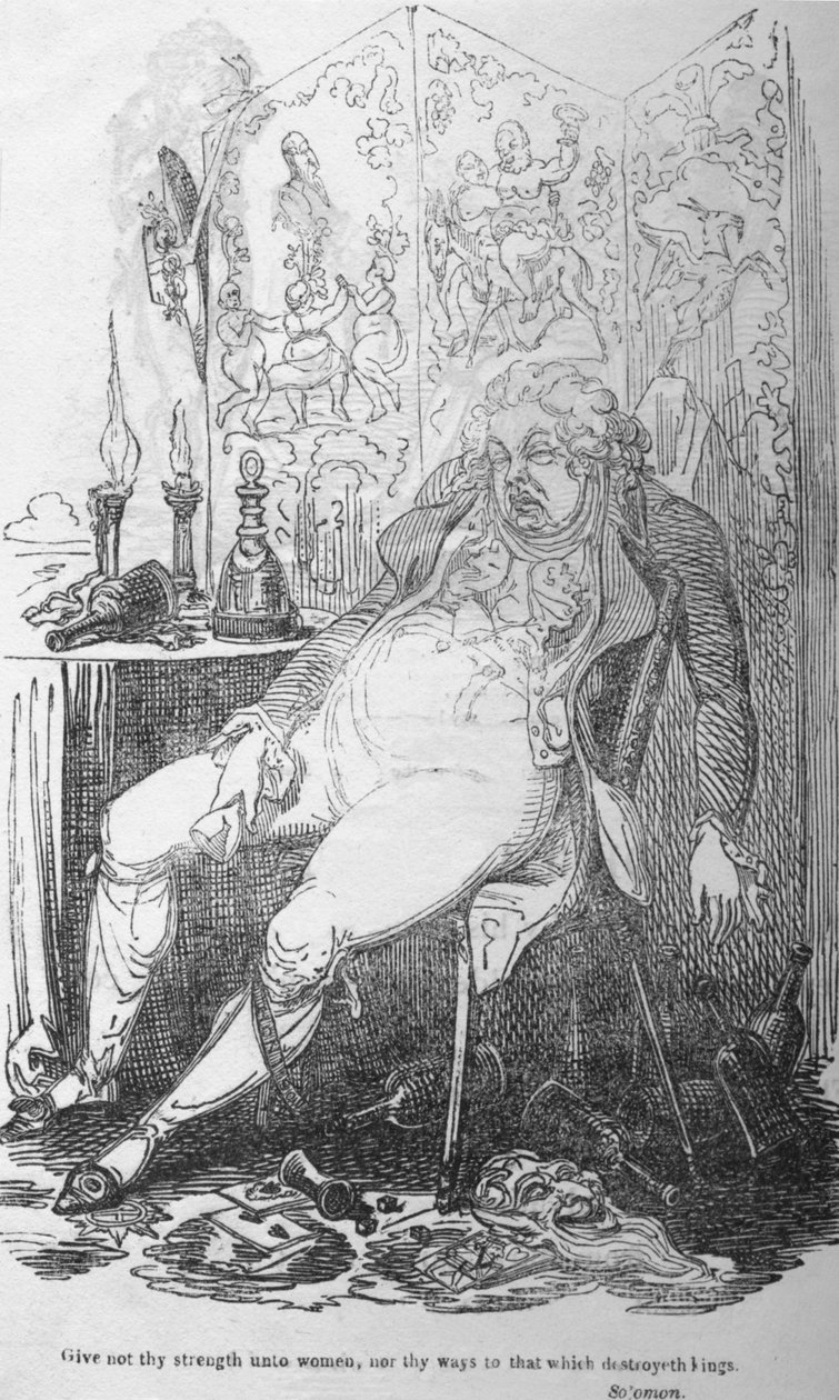 c1820，不要把你的力量赐给女人，也不要把自己的方式献给摧毁国王的人。 作者 乔治·克鲁克申克