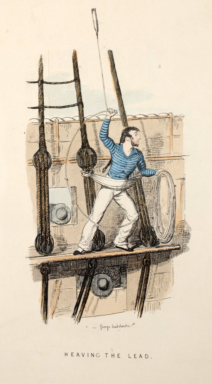 Heding the lead，pub，c.1841（手工彩色雕刻） 作者 乔治·克鲁克申克