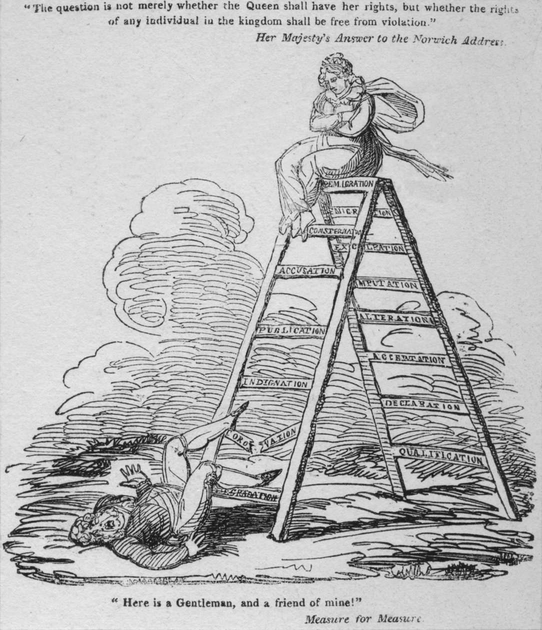 这是先生们，也是我的朋友！，c1820。 作者 乔治·克鲁克申克