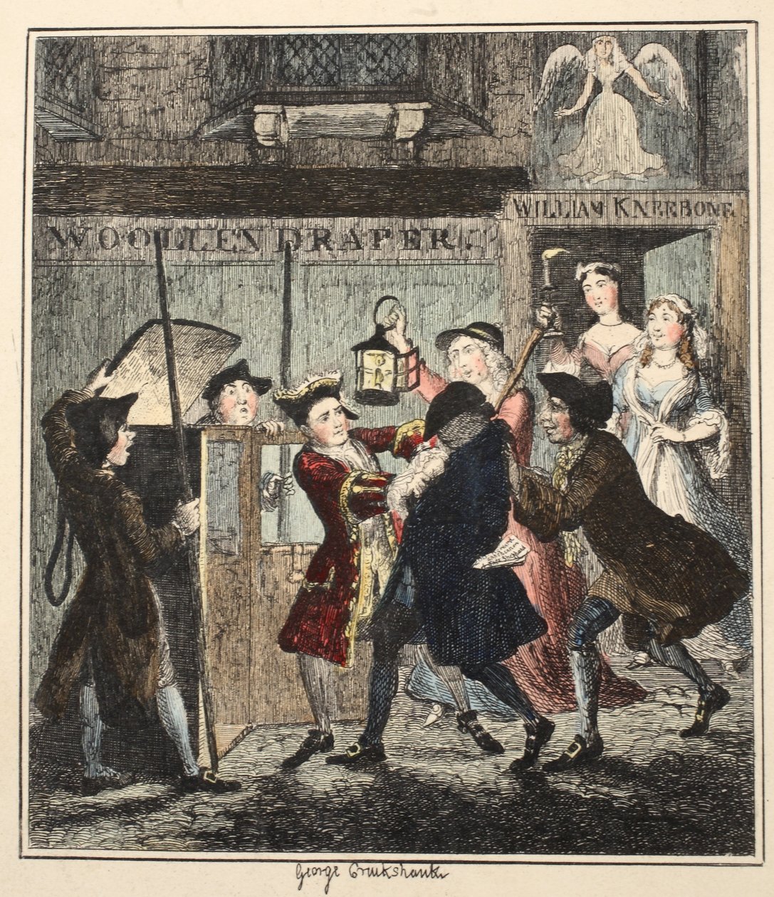 Jack Sheppard Trick Shotbolt，Jack Sheppard的插图：William Harrison Ainsworth的浪漫，1839年出版（手工蚀刻） 作者 乔治·克鲁克申克