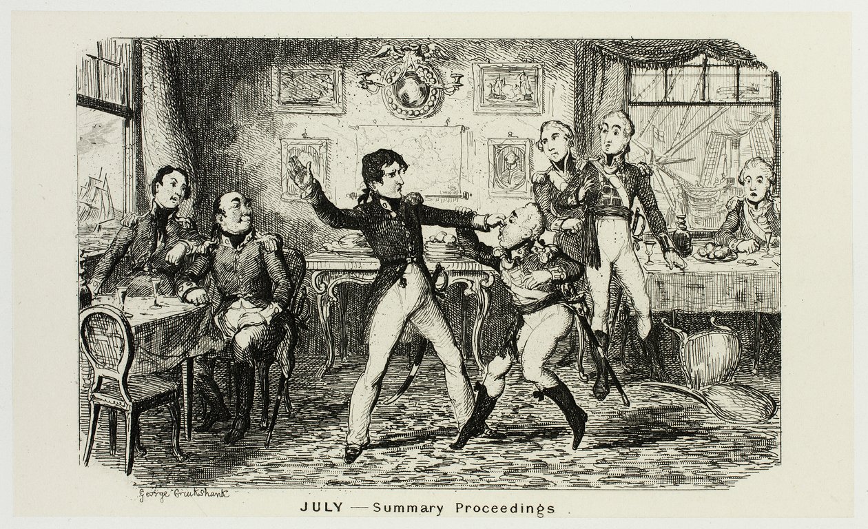 七月 - 乔治-克鲁克申克（George Cruikshank）为《漫画年鉴》绘制的钢版画的议事纪要：1835-1853 作者 乔治·克鲁克申克