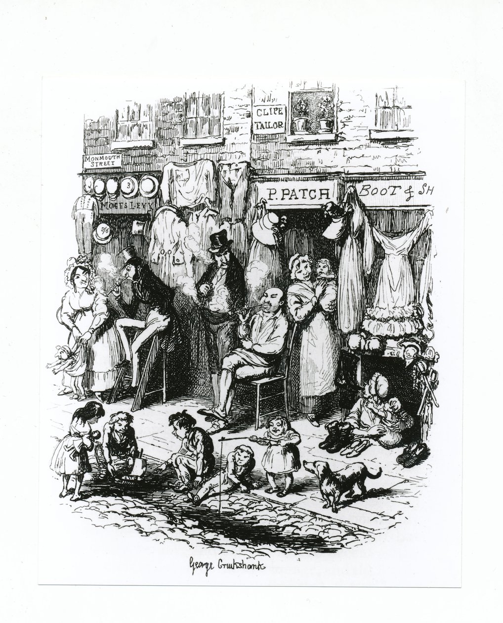 蒙茅斯街，1836年 作者 乔治·克鲁克申克