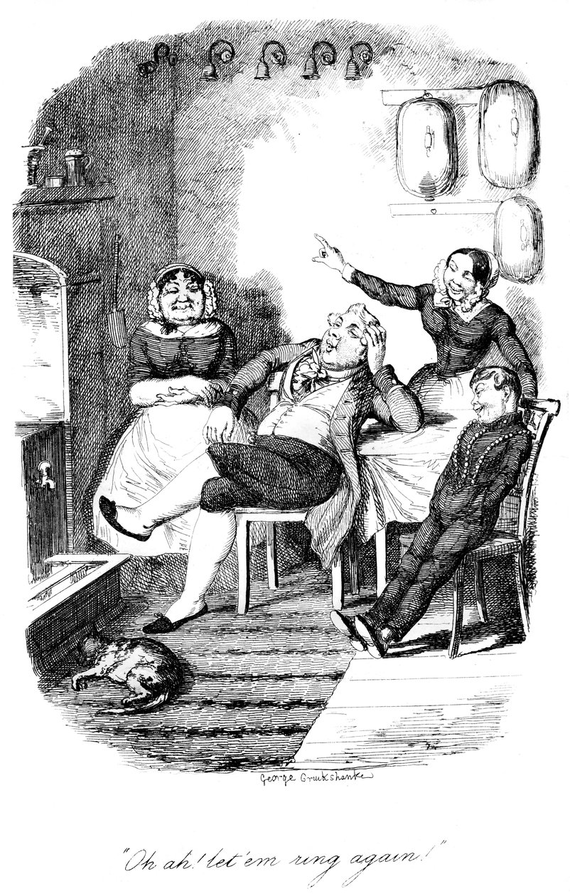 啊！飞行环再次！，c1840s。 作者 乔治·克鲁克申克